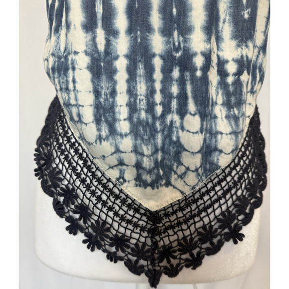 Y2K Guess Crochet Handkerchief Halter Tank Top Size S Tye Die Boho Beach Vaca - Picture 3 of 9